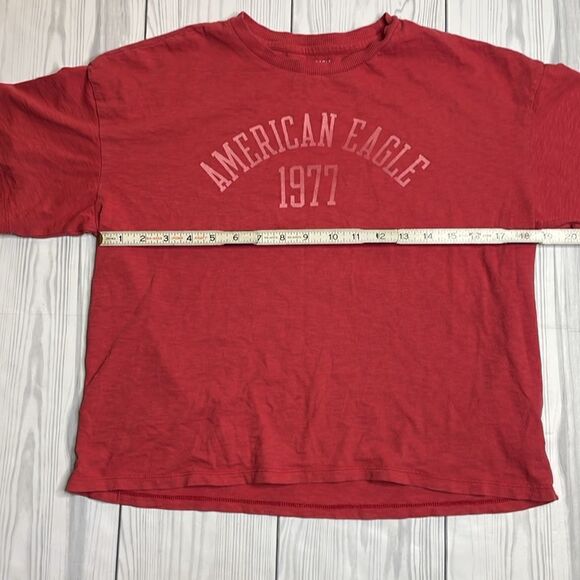 American Eagle 1977 Red Super Soft Boxy Tshirt Medium - Picture 3 of 6
